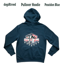 Load image into Gallery viewer, dogsRtreed LOGO HOODIE - Pullover Screen Print Sweatshirt - Heathered Blue