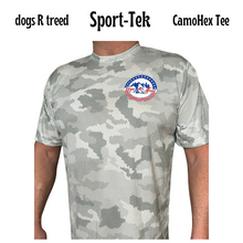 Load image into Gallery viewer, dogsRtreed SPORT-TEK CamoHex  SHORT SLEEVE LIGHTWEIGHT TEE