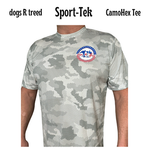 dogsRtreed SPORT-TEK CamoHex  SHORT SLEEVE LIGHTWEIGHT TEE